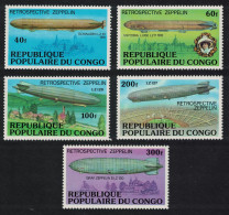 Congo History Of The Zeppelin 5v 1977 MNH SG#567-571 - Mint/hinged