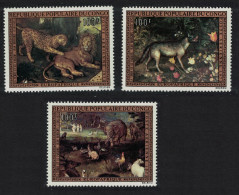 Congo Lion Leopard Wild Dog Animals Paintings 1973 MNH SG#384-386 - Mint/hinged