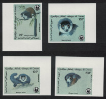 Comoro Is. WWF Mongoose Lemur 4v Imperf Corners 1987 MNH SG#613-616 MI#792B-795B Sc#C171-C174 - Komoren (1975-...)
