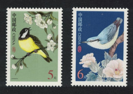 China Yellow Bellied Tit Nuthatch Birds 2v 2004 MNH SG#4682+4684 MI#3508-3509 - Unused Stamps