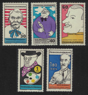 Czechoslovakia UNESCO Cultural Personalities 5v 1969 MNH SG#1829-1833 - Unused Stamps