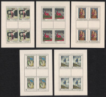 Czechoslovakia Art 3rd Series 5 Sheetlets 1968 MNH SG#1790-1794 MI#1839-1843KB - Ungebraucht