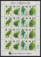 Caribic Birds WWF Parakeet Sheetlet Of 4 Sets 1998 MNH SG#4298-4301 MI#4156-4159 Sc#3961-3964 - Nuovi