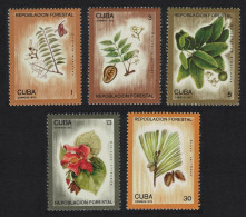 Caribic Trees Flowers Reafforestation 5v 1975 MNH SG#2222-2226 - Nuevos