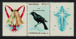 Caribic Blackbird Christmas Birds 2 Labels 1970 MNH SG#1810 - Unused Stamps