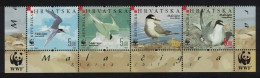 Croatia Birds WWF Little Tern Bottom Strip Of 4v 2006 MNH SG#854-857 MI#774-777 Sc#621 A-d - Croatie