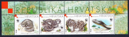 Croatia WWF Orsini's Viper Top Strip Of 4v 1999 MNH SG#581-584 MI#500-503 Sc#391 A-d - Croatie