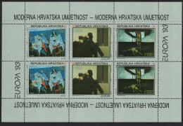 Croatia Europa Contemporary Art 3v Sheetlet 1993 MNH SG#236-238 - Kroatien