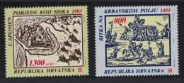 Croatia Famous Battles 16th-century Engravings 2v 1993 MNH SG#244-245 - Croatia
