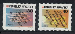 Croatia Croatian Language Anniversaries 2v 1992 MNH SG#201-202 - Croatia