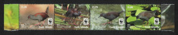 Cook Is. WWF Spotless Crake Bird Strip Of 4v Without Frame 2014 MNH SG#1808a-1811a - Cook Islands
