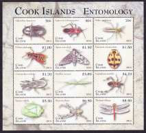 Cook Is. Insects Beetle Dragonfly Definitives Part 1 Sheetlet 2013 SG#MS1738 Sc#1460-1471 - Cook Islands