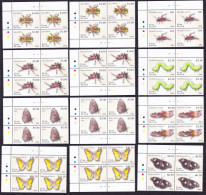 Cook Is. Insects Beetle Dragonfly Part 2 12v Corner Blocks Of 4 2014 MNH SG#1714-1737 Sc#1491-1502 - Cook Islands