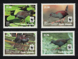 Cook Is. WWF Spotless Crake Bird 4v White Frame 2014 MNH SG#1808-1811 - Cookinseln