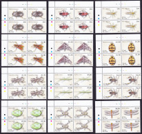 Cook Is. Insects Beetle Dragonfly Definitives Part 1 Corner Blocks Of 4 2013 SG#1715-1736 Sc#1460-1471 - Cook