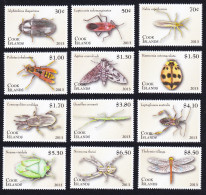 Cook Is. Insects Beetle Dragonfly Definitives Part 1 12v 2013 SG#1715-1736 Sc#1460-1471 - Cook Islands