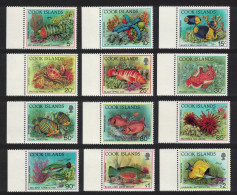 Cook Is. Fish Crabs Corals Reef Life 12v COMPLETE Margins 1992 MNH SG#1261-1272 Sc#1058-1081 - Cookinseln