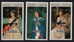 Cook Is. Queen Elizabeth II Ovpt 'HURRICANE RELIEF' 3 MSs 1987 MNH SG#MS1171 - Cook Islands