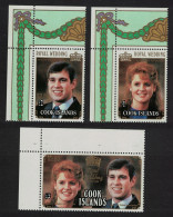 Cook Is. Royal Wedding Prince Andrew 3v Revalued 1987 MNH SG#1147-1149 - Cookinseln