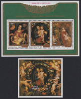 Cook Is. Paintings By Rubens Christmas 2 MSs 1986 MNH SG#MS1083-MS1084 Sc#922-923 - Cook