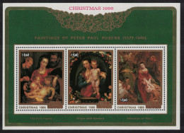 Cook Is. Paintings By Rubens Christmas MS T1 1986 MNH SG#MS1083 - Cook