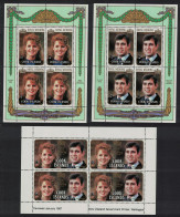 Cook Is. Royal Wedding Prince Andrew Sheetlets Revalued 1987 MNH SG#1147-1149 - Cook Islands