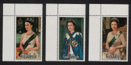 Cook Is. 60th Birthday Of Queen Elizabeth II Corners 1986 MNH SG#1065-1067 - Cookinseln
