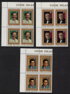 Cook Is. 20th Anniversary Of Self-government Corner Blocks Of 4 1985 MNH SG#1040-1042 - Cook