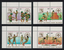 Cook Is. Scouts Lord Baden-Powell 4 Corner Pairs 1983 MNH SG#866-873 - Cook