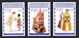 Fiji Queen Elizabeth II Silver Jubilee 3v 1977 MNH SG#536-538 Sc#371-373 - Fiji (1970-...)