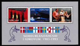 Faroe Is. Music 10th Anniversary Of Nordic House MS 1993 MNH SG#MS238 MI#Block 6 - Féroé (Iles)