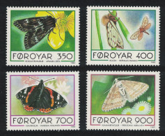 Faroe Is. Butterflies And Moths 4v 1993 MNH SG#245-248 MI#252-255 Sc#256-259 - Faroe Islands