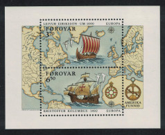 Faroe Is. 500th Anniversary Of Discovery Of America By Columbus MS 1992 MNH SG#MS226 Sc#238 - Féroé (Iles)