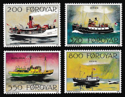 Faroe Is. Mail Ships 4v 1992 MNH SG#220-223 Sc#232-235 - Färöer Inseln
