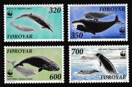 Faroe Is. WWF North Atlantic Whales 4v 1990 MNH SG#196-199 MI#203-206 Sc#208-211 - Isole Faroer