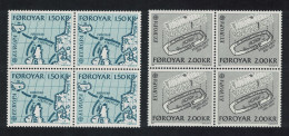 Faroe Is. Viking Voyages In North Atlantic Blocks Of 4 1982 MNH SG#69-70 Sc#81-82 - Féroé (Iles)