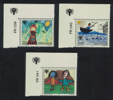 Faroe Is. International Year Of Child 3v Corners 1979 MNH SG#44-46 Sc#45-47 - Isole Faroer