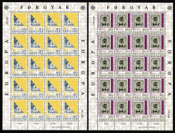 Faroe Is. Europa CEPT 2v Full Sheets 1979 MNH SG#42-43 Sc#43-44 - Faroe Islands