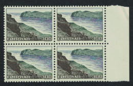 Faroe Is. Landscapes 300 Ore Key Value Block Of 4 1975 MNH SG#16 MI#17 Sc#17 - Féroé (Iles)