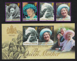 Falkland Is. Queen Mother Commemoration 4v+MS 2002 MNH SG#932-MS936 - Falklandeilanden