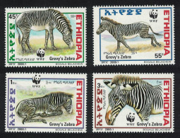 Ethiopia WWF Grevy's Zebra 4v 2001 MNH SG#1816-1819 MI#1704-1707 Sc#1533 A-d - Ethiopia