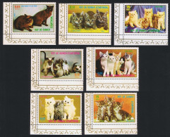 Eq. Guinea Cats And Kittens 7v Corners 1976 MNH MI#1016-1022 - Äquatorial-Guinea