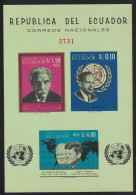 Ecuador Churchill Kennedy Schweitzer UN MS Imperf 1966 MNH MI#Block 25 - Ecuador
