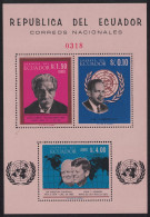 Ecuador Churchill Kennedy Schweitzer UN MS 1966 MNH MI#Block 24 - Ecuador