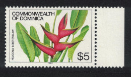 Dominica Heliconia Or Lobster Claw Flower $5 Imprint '1984' MNH SG#780B - Dominica (1978-...)