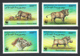 Djibouti WWF Eritrean Warthog 4v 2000 MNH SG#1192-1195 MI#678-681 Sc#795 A-d - Djibouti (1977-...)