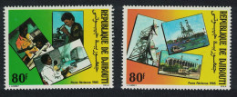 Djibouti 'PhilexAfrique' Stamp Exhibition Lome 2v 1985 MNH SG#957-958 - Djibouti (1977-...)
