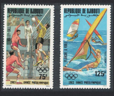 Djibouti Volleyball Surfing Olympic Games Los Angeles 1984 2v 1983 MNH SG#873-874 - Djibouti (1977-...)