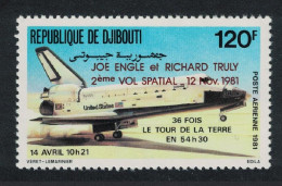 Djibouti Second Flight Of Space Shuttle Columbia 1981 MNH SG#830 - Djibouti (1977-...)