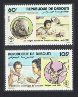 Djibouti Hyrax Antelope Kudu Scouting 2v 1981 MNH SG#820-821 - Djibouti (1977-...)